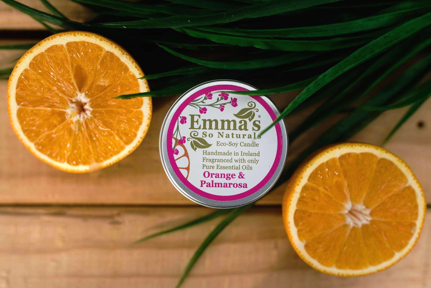 Emmas handmade pure essential oil  soy wax candle orange scent